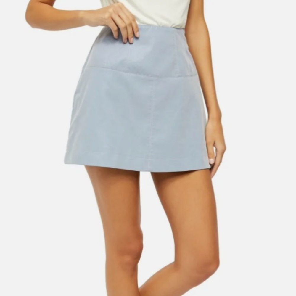 (NEW) Free People Faux Suede Mini Skirt Sun Wisteria Breeze Size 6